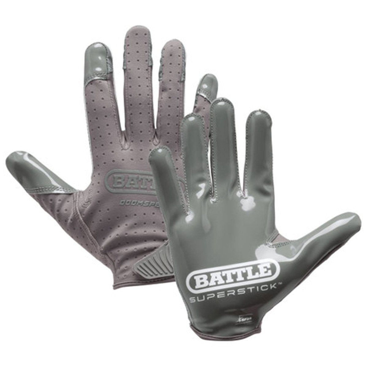 Battle Sports Adult Doom Speed Receiver Football Glove - Charcoal - Forza Sports