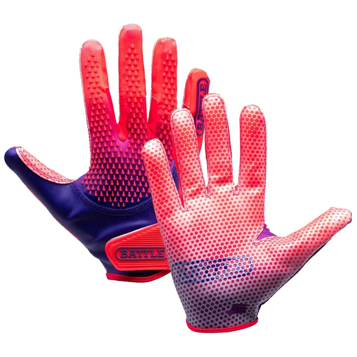 Battle Sports Adult Gauntlet Pro Receiver Football Glove - Bright Pink/Purple - Forza Sports