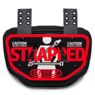 Battle Sports Adult "Strapped" Football Back Plate, Black and Red - Forza Sports