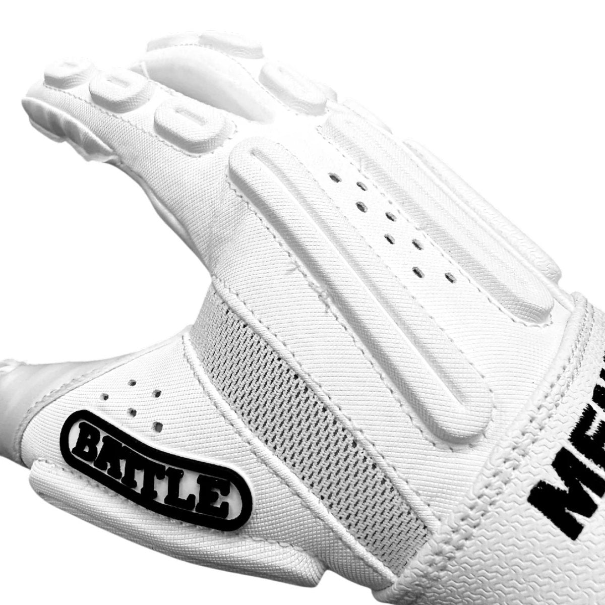 Battle Sports Menace Lineman Glove, White/White - Forza Sports