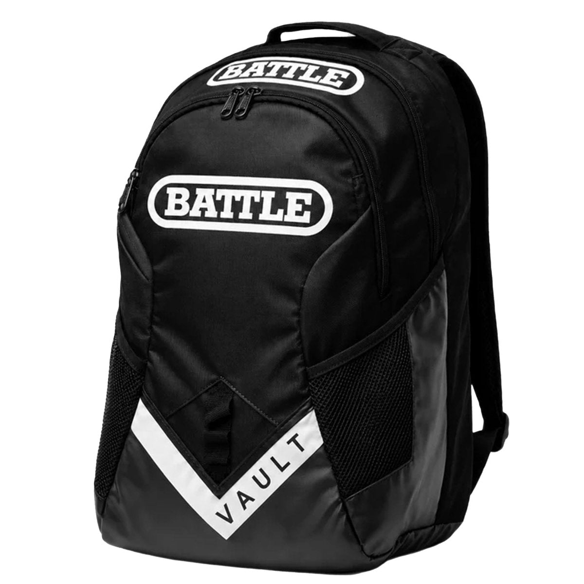 Battle Sports Vault Backpack, Black with High Gloss White Logo - Forza Sports
