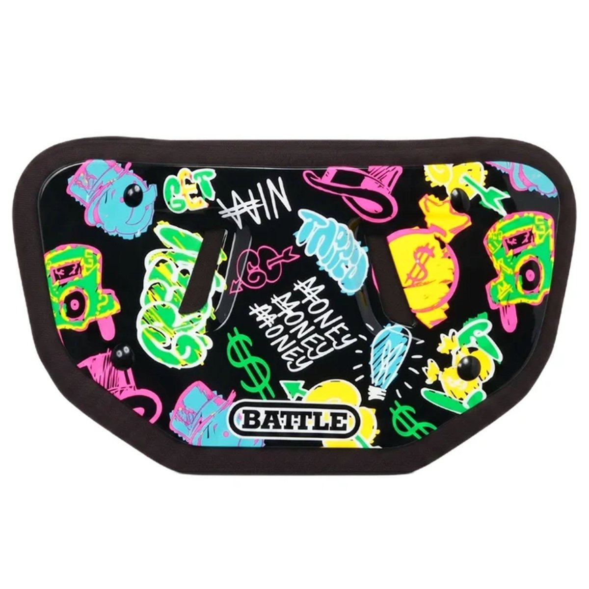 Battle Sports Youth "Monopoly Street Art" Back Plate, Black - Forza Sports