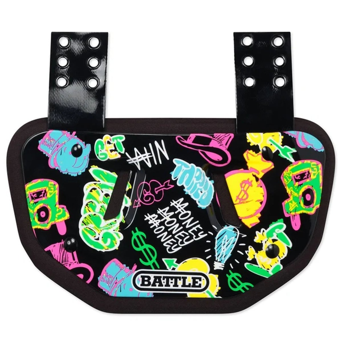 Battle Sports Youth "Monopoly Street Art" Back Plate, Black - Forza Sports