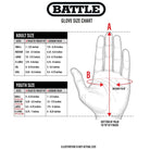 Battle Sports Youth Doom Speed Receiver Football Glove - White - Forza Sports