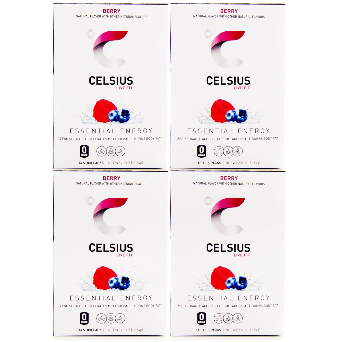 Celsius On - The - Go Zero Sugar Powder Stick Drink Mix 4 Pack - Forza Sports