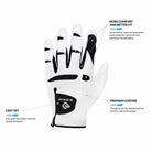 Bionic Gloves Men's StableGrip 2.0 Golf - Right - Gray - Forza Sports