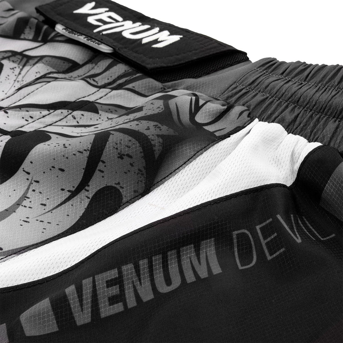 Venum Devil Lightweight MMA Fight Shorts - White/Black Venum