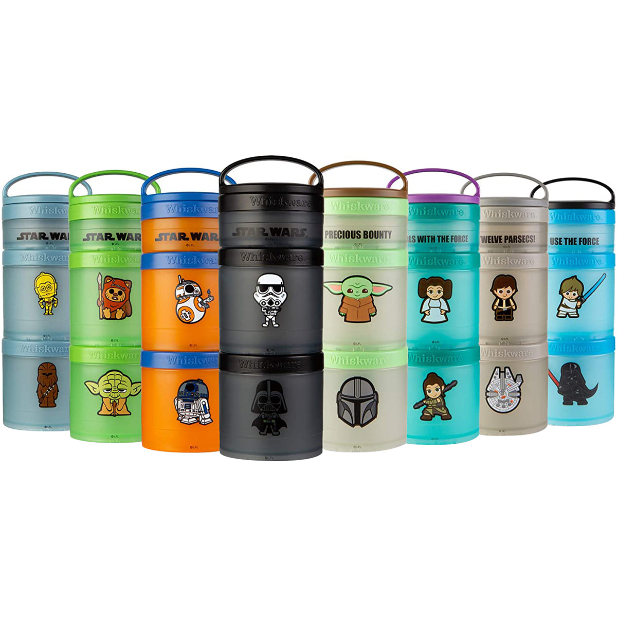 Whiskware Star Wars Stackable Snack Pack Containers - Mando & The