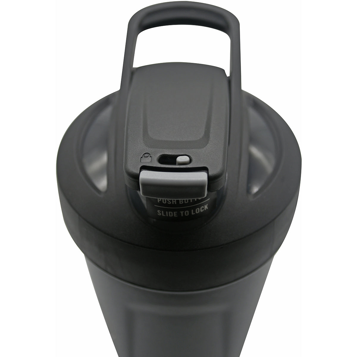 BlenderBottle Strada 24 oz Stainless Steel Shaker Cup Black with  Push-Button and Locking Mechanism 