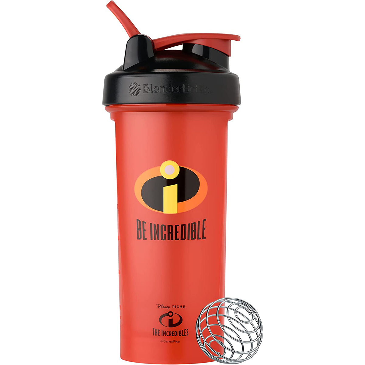 Blender Bottle Classic 20 oz. Shaker with Loop Top - Clear/Red