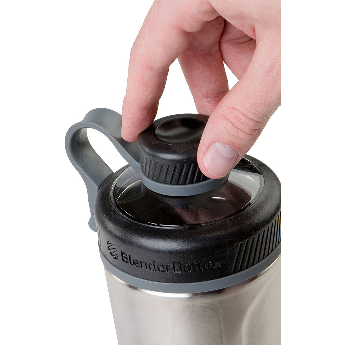 Blender Bottle Radian 26 oz. Stainless Steel Shaker Mixer Cup with Loop Top Blender Bottle