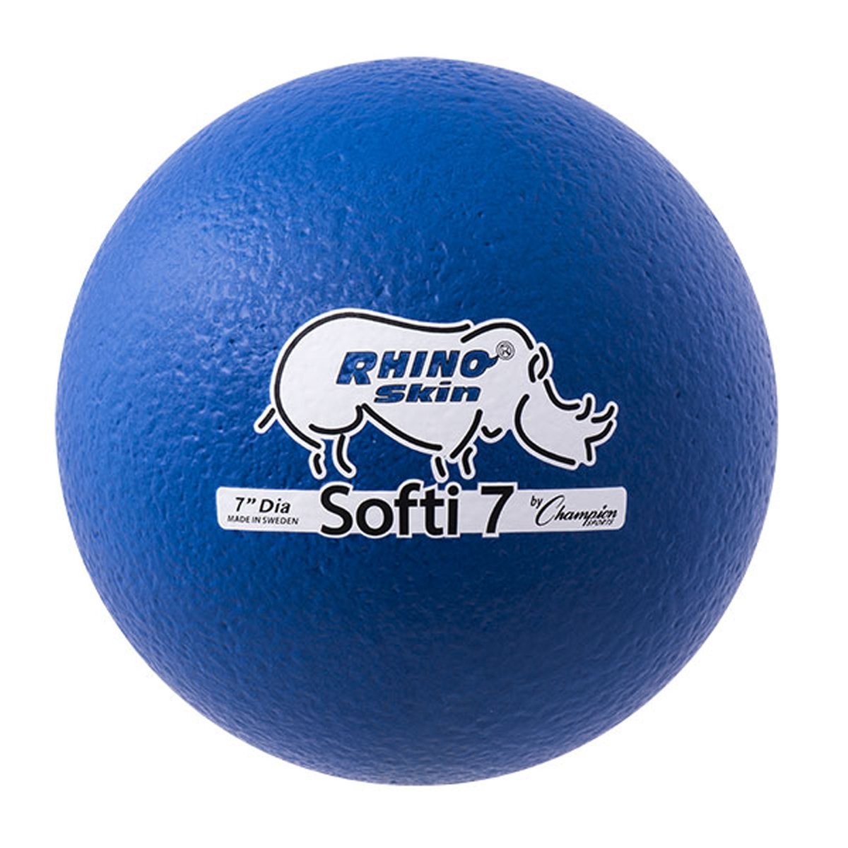 Champion Sports 7" Rhino Skin Softi Low Bounce Foam Ball - Blue - Forza Sports