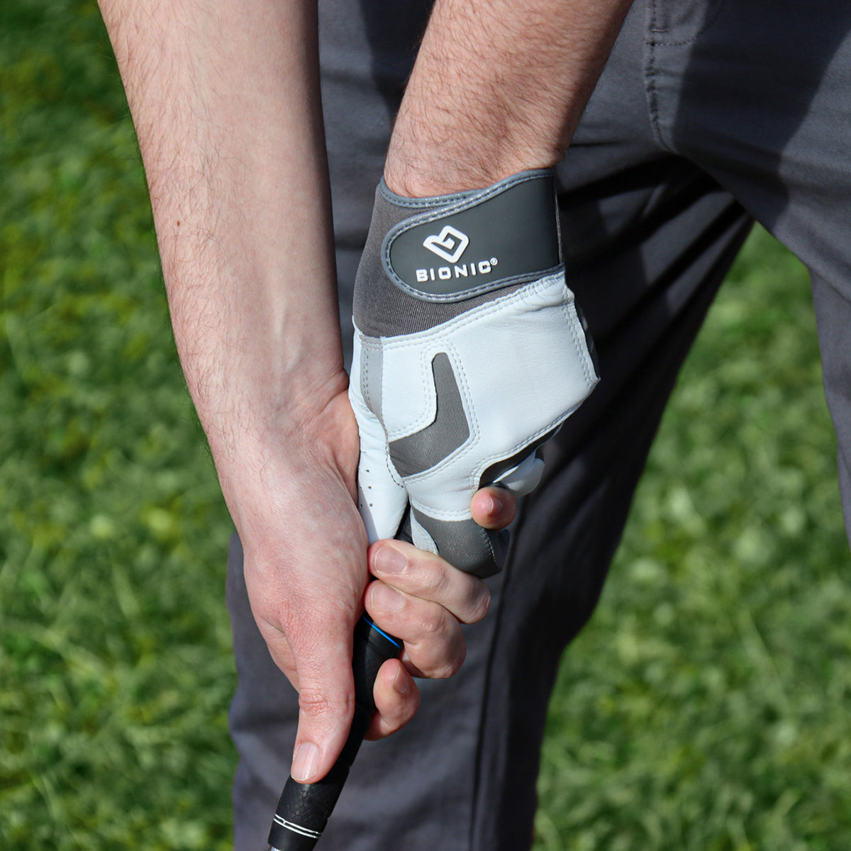 Bionic Men's Left Hand Relief Grip 2.0 Golf Glove - Silver Bionic