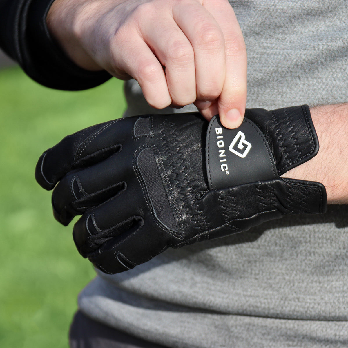 Bionic Men's Left Hand Stable Grip 2.0 Dual Expansion Zone Golf Glove - Black Bionic