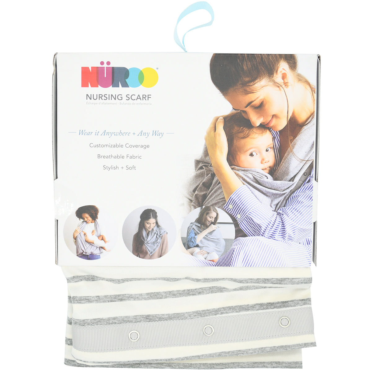 NuRoo Multi-functional Lightweight Soft  Breathable Nursing Scarf NuRoo