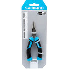 Shimano Brutas Silver Nickel Long Nose Pliers - Black/Cyan - Forza Sports