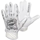 Battle Sports Speed Freak Cloaked Adult Football Receiver Gloves - White - Forza Sports