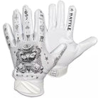 Battle Sports Speed Freak Cloaked Adult Football Receiver Gloves - White Battle Sports