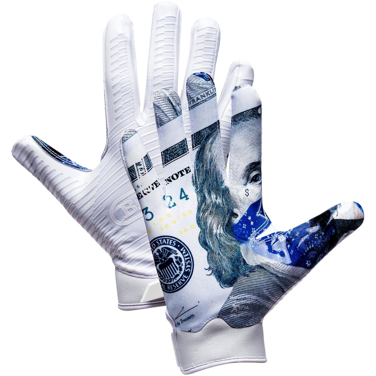 Battle Sports - "Blue Strips" Battle Receiver Football Gloves - Forza Sports