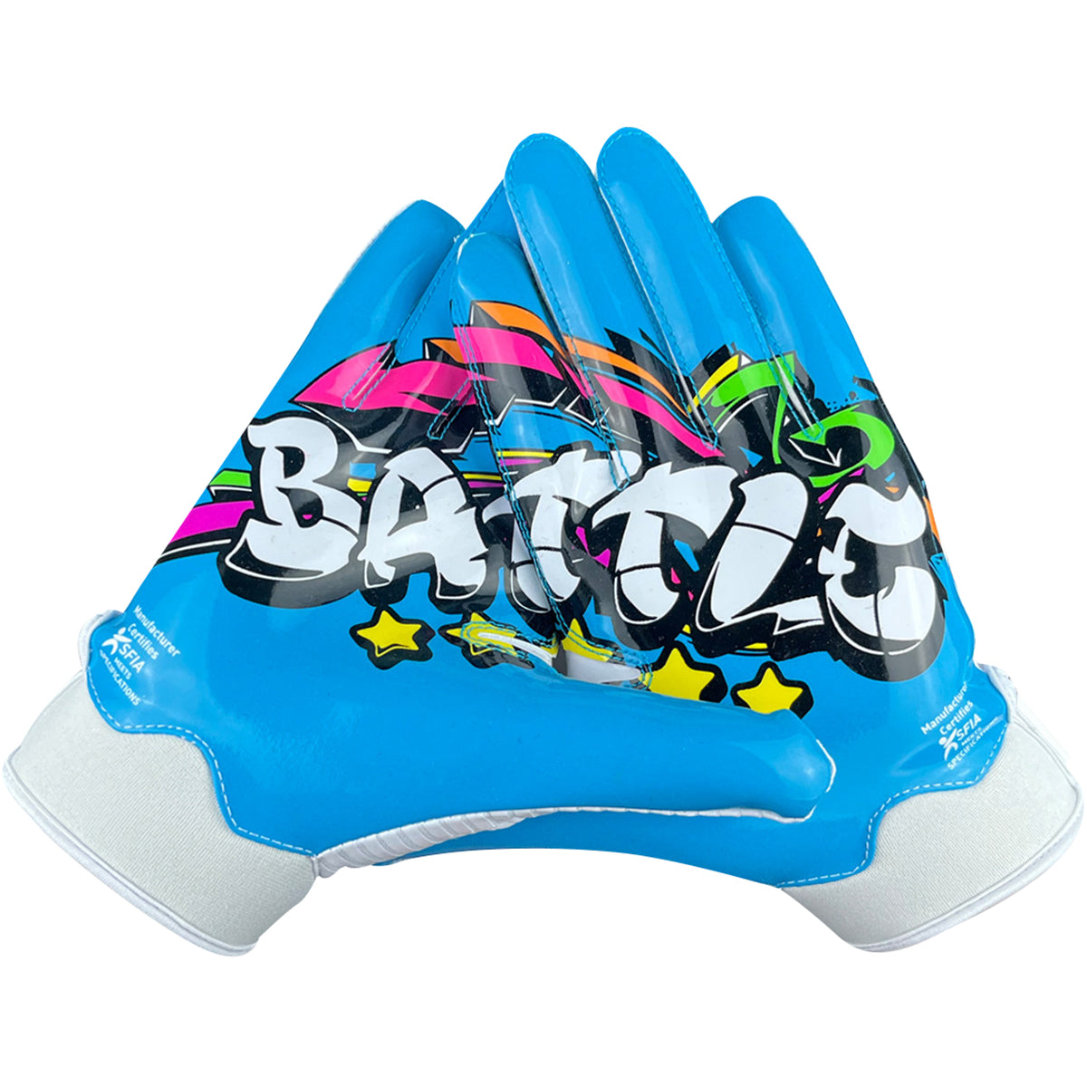 Battle Sports Graffiti23 Doom Youth Football Receiver Gloves Battle Sports
