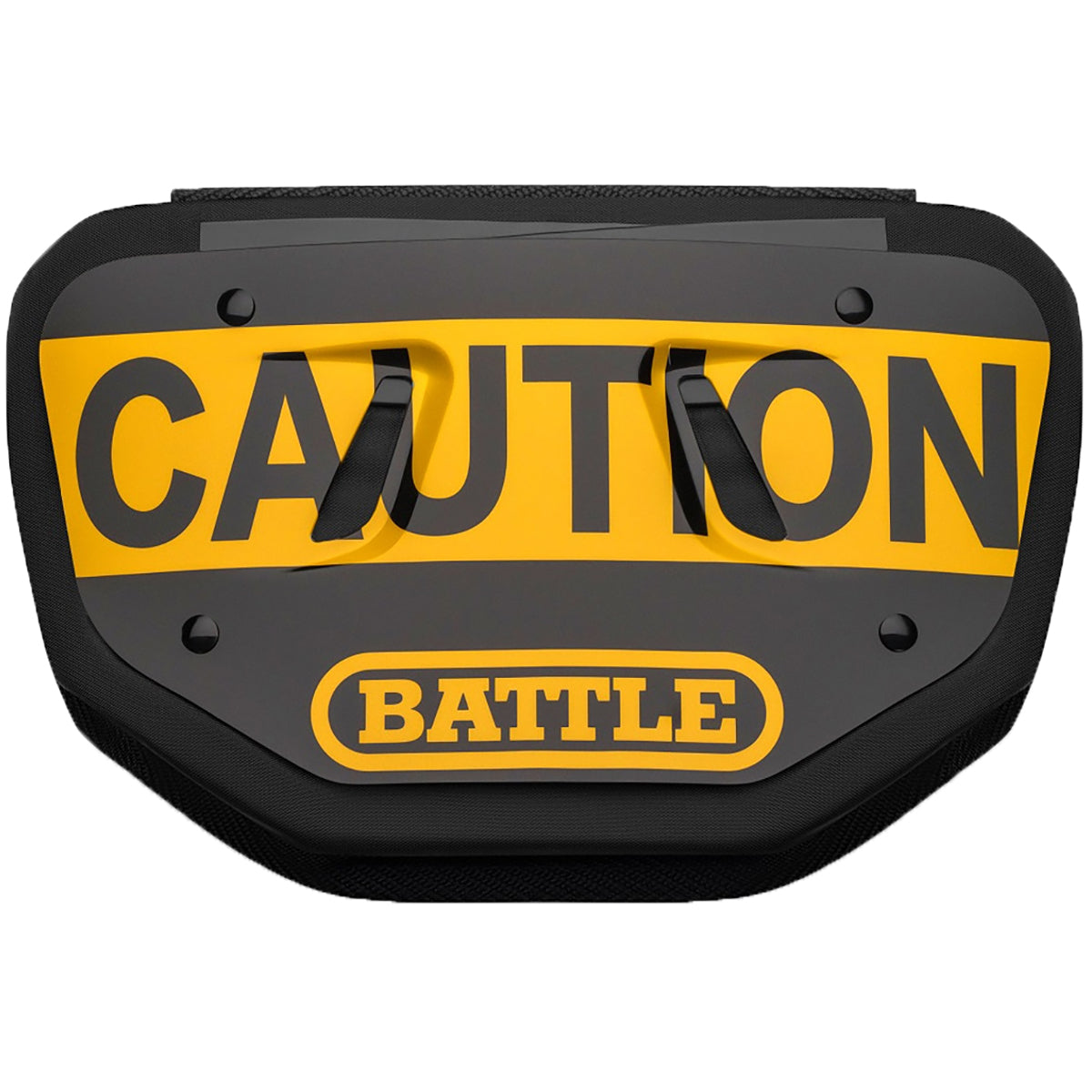 Battle Sports Caution Chrome Protective Football Back Plate Battle Sports