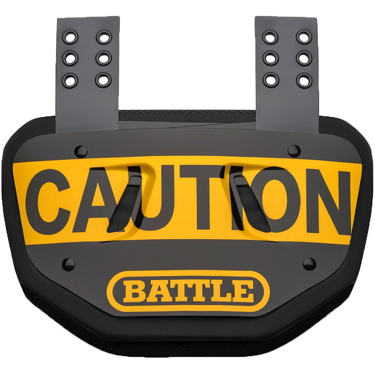 Battle Sports Caution Chrome Protective Football Back Plate Battle Sports