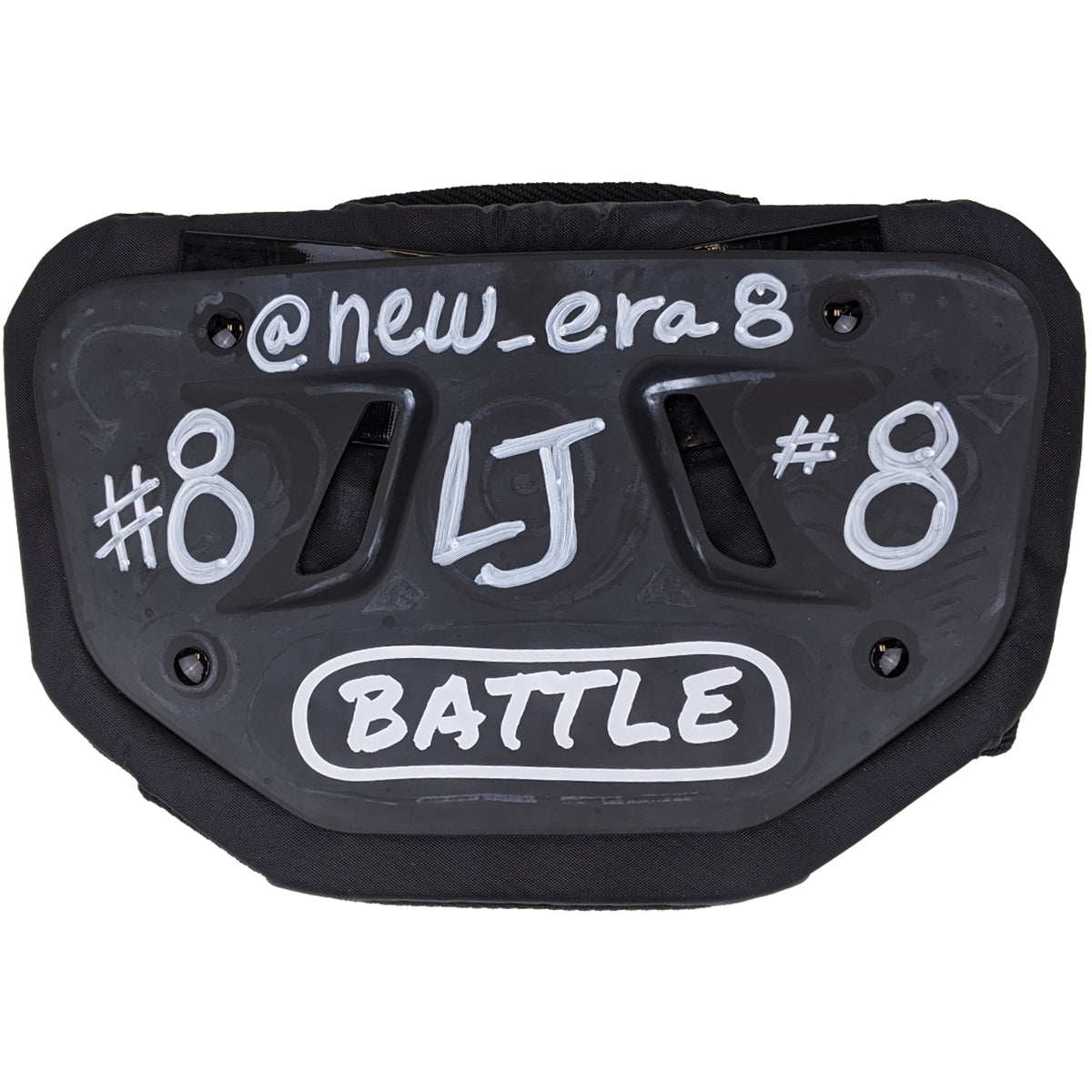 Battle Sports Blackboard Protective Football Back Plate - Black Battle Sports