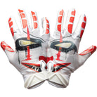 Battle Sports Clown Adult Cloaked Football Receiver Gloves - White Battle Sports