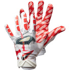 Battle Sports Clown Adult Cloaked Football Receiver Gloves - White Battle Sports