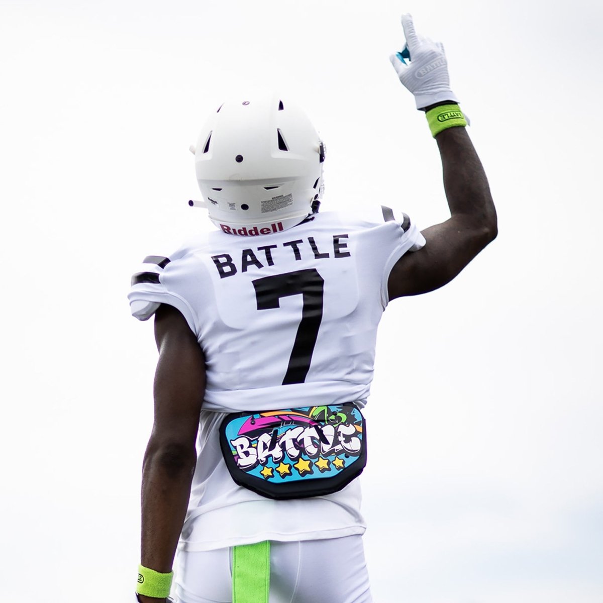 Battle Sports Graffiti23 Adult Chrome Protective Football Back Plate - Forza Sports