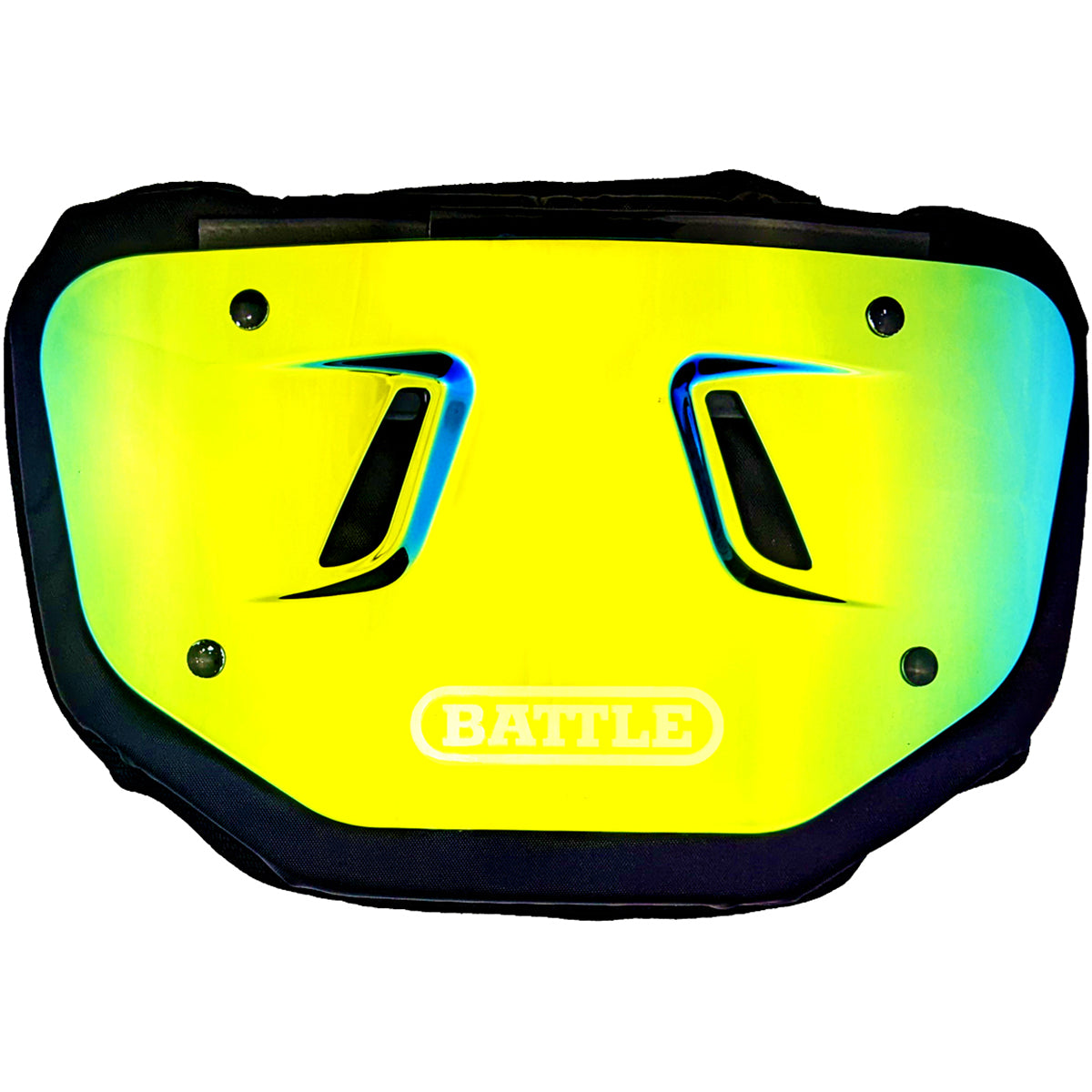 Battle Sports Prism Chrome Protective Football Back Plate - Gold/Blue Battle Sports