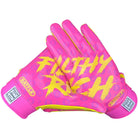 Battle Sports Youth Filthy Rich Football Receiver Gloves - Lemonade Battle Sports