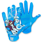 Battle Sports Adult Money Man 2.0 Football Receiver Gloves - Neon Blue Battle Sports