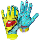 Battle Sports Alien Cloaked Adult Football Gloves - Turquoise/Green - Forza Sports