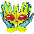 Battle Sports Alien Cloaked Youth Football Gloves - Turqouoise/Green Battle Sports