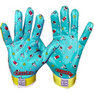 Battle Sports Alien Cloaked Youth Football Gloves - Turqouoise/Green - Forza Sports
