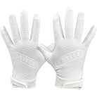 Battle Sports Doom 1.0 Adult Football Receiver Gloves - White Battle Sports