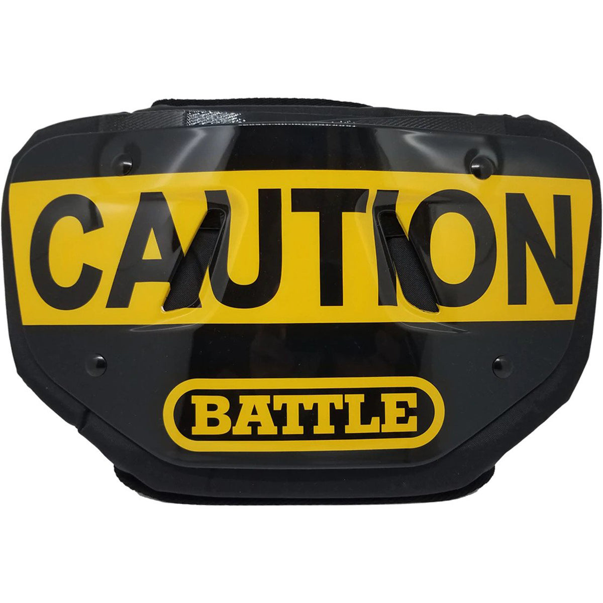 Battle Sports Caution Adult Chrome Football Back Plate Battle Sports