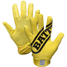 Battle Sports Youth DoubleThreat Football Gloves - Yellow/Yellow - Forza Sports