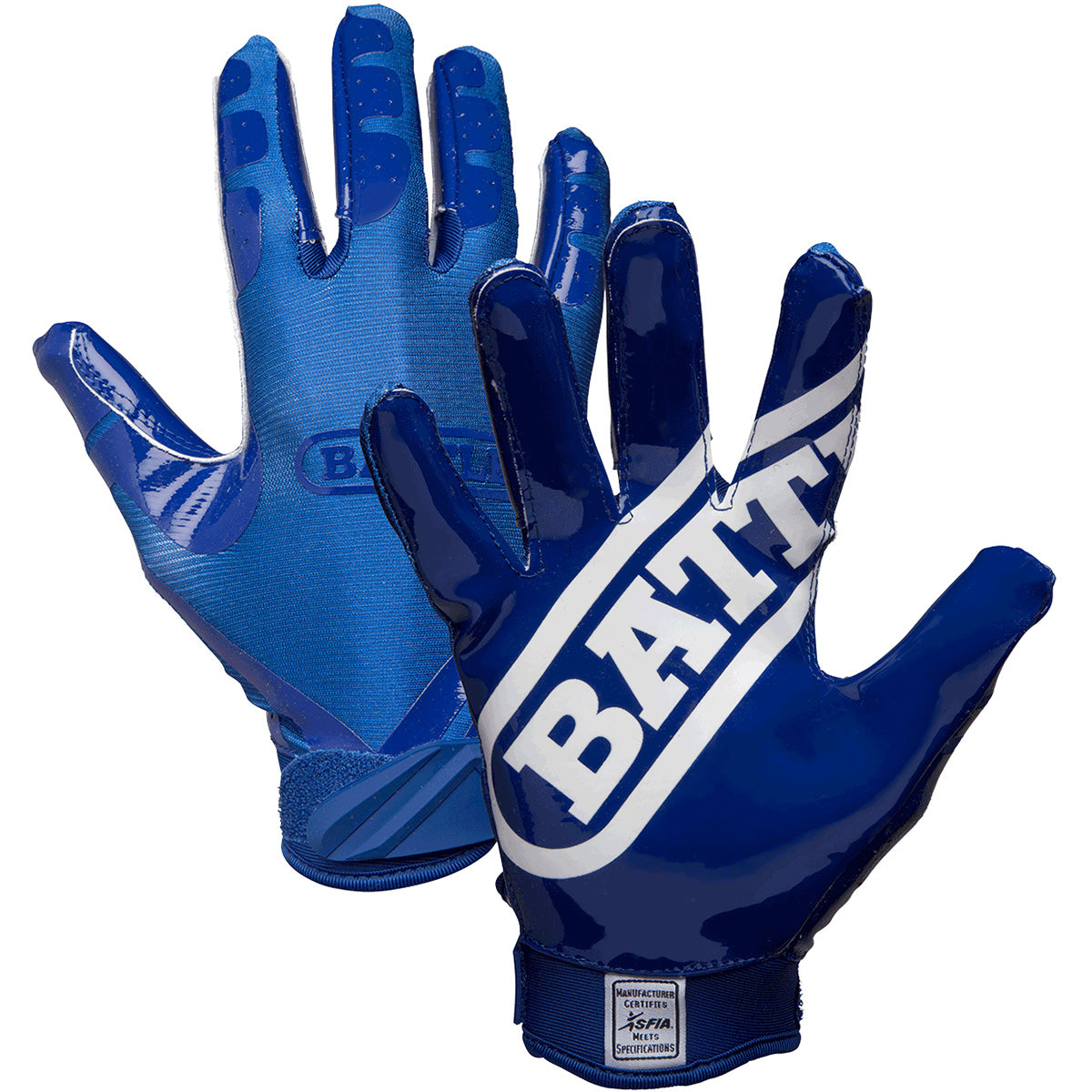 Battle Sports Adult DoubleThreat Football Gloves - Navy/Navy Battle Sports
