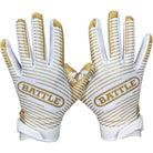 Battle Sports Adult Filthy Rich Doom 1.0 Football Receiver Gloves - Gold - Forza Sports