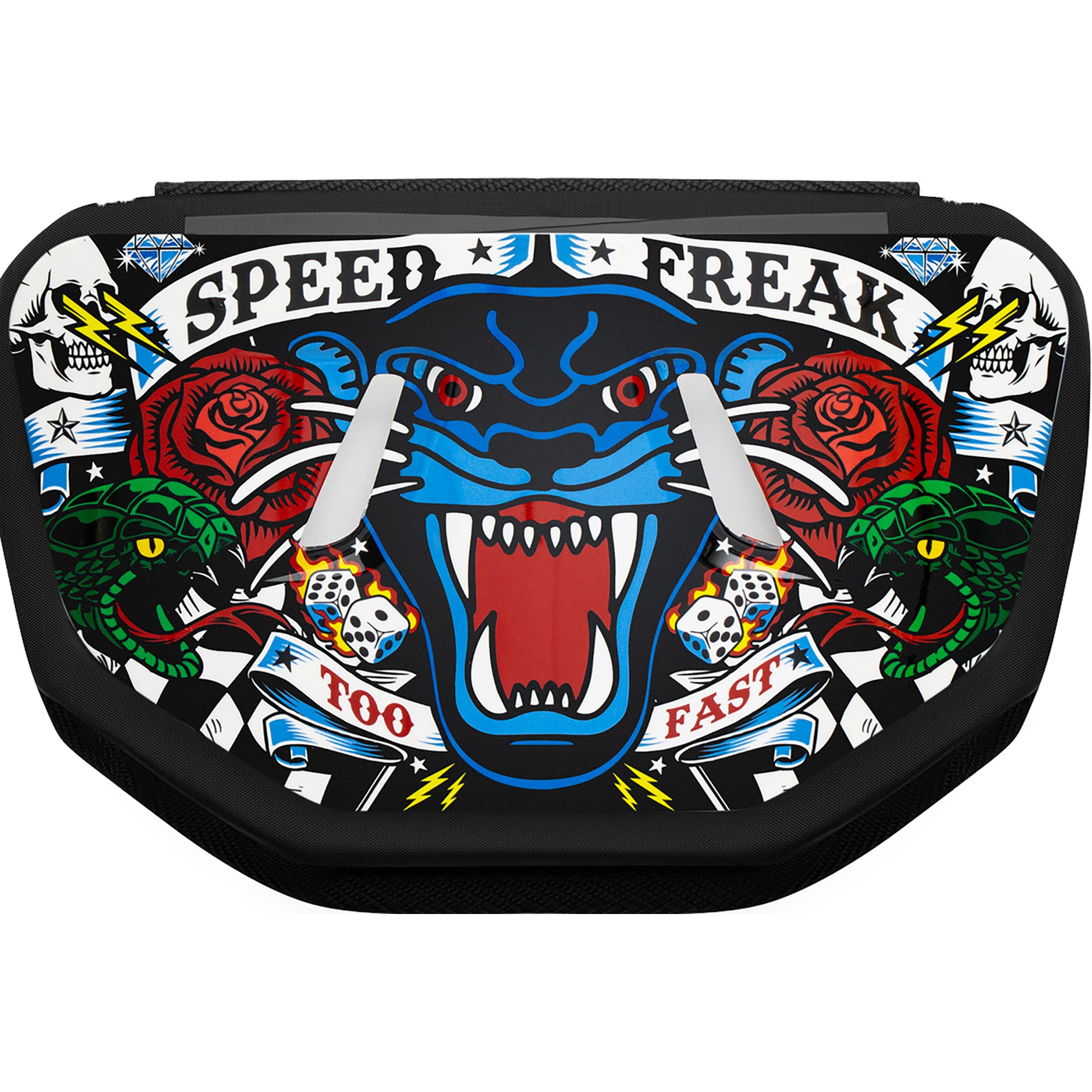 Battle Sports Speed Freak Chrome Protective Football Back Plate - Multicolor Battle Sports