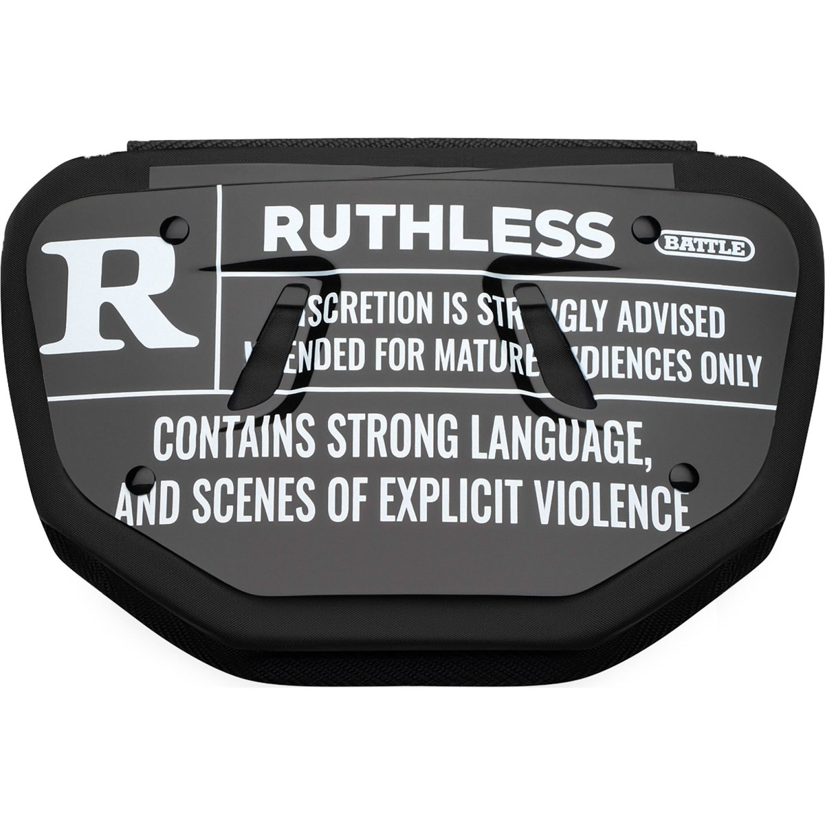 Battle Sports Ruthless Chrome Protective Football Back Plate - Black/White - Forza Sports