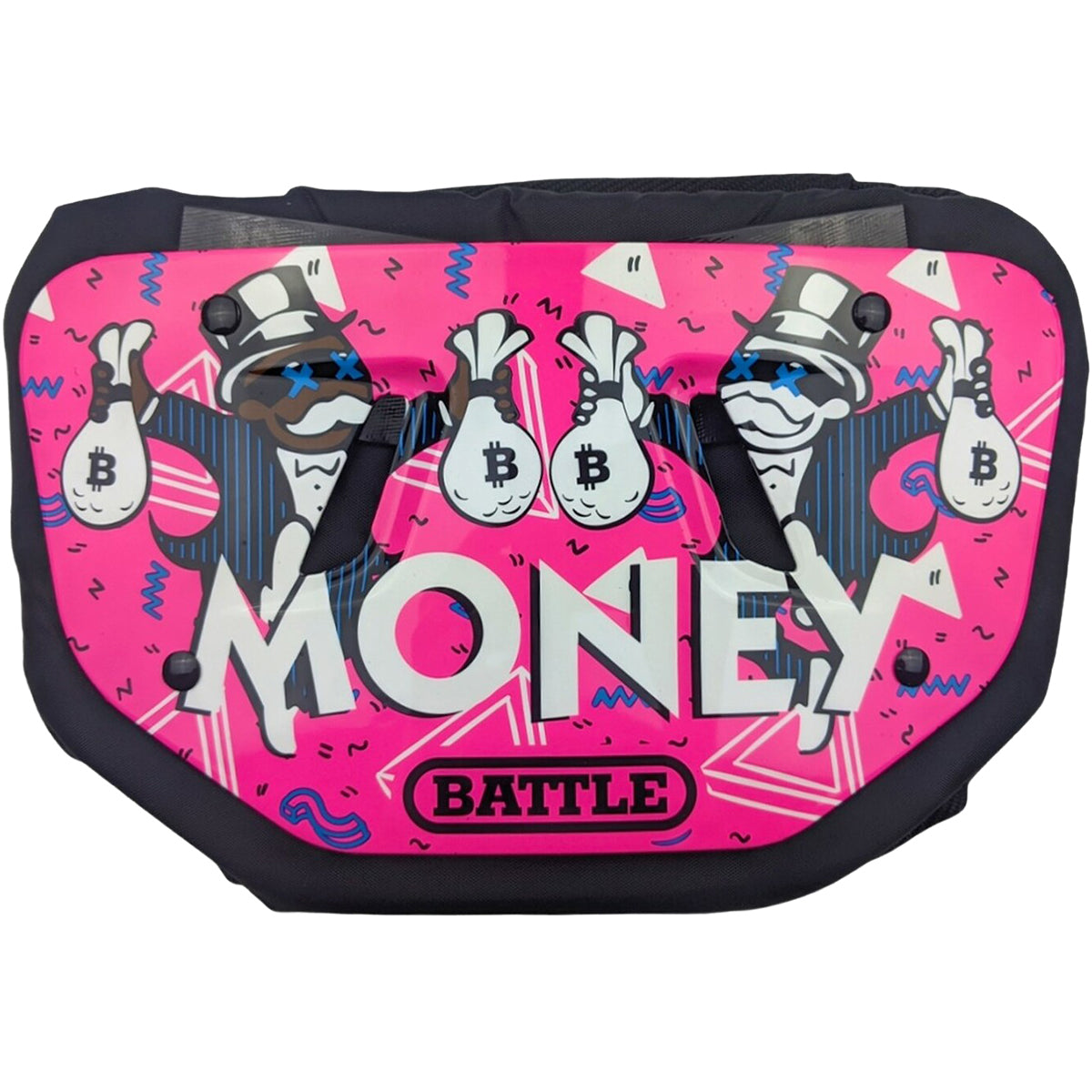 Battle Sports Money Man Protective Football Back Plate - Pink Battle Sports