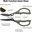 Camillus Multifunction Game Shear - 9" Overall - 440 Stainless Steel Blade - Camo Handle - Forza Sports