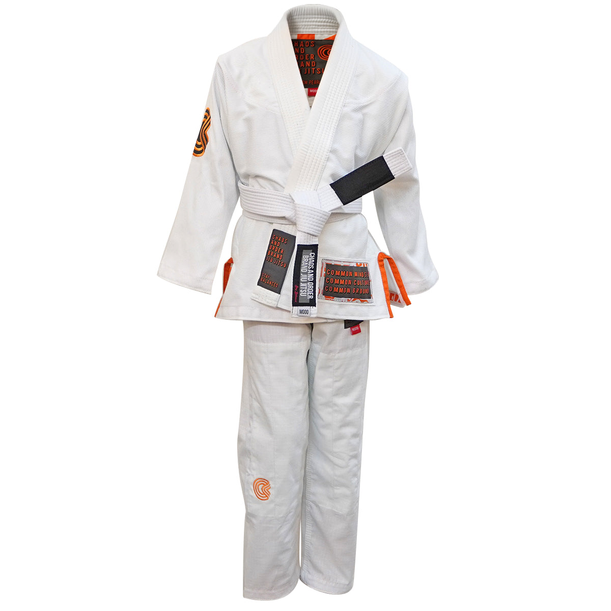 Chaos and Order Kid's Base Label V2 BJJ Gi - White Chaos and Order