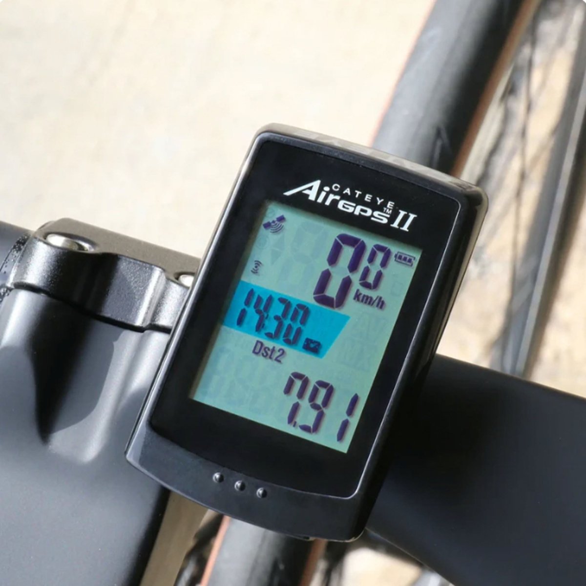 CATEYE Air GPS Ⅱ cc-GPS100 N AirGPS II Sensorless 16 hour runtime GPS Cycling Computer – CATEYE