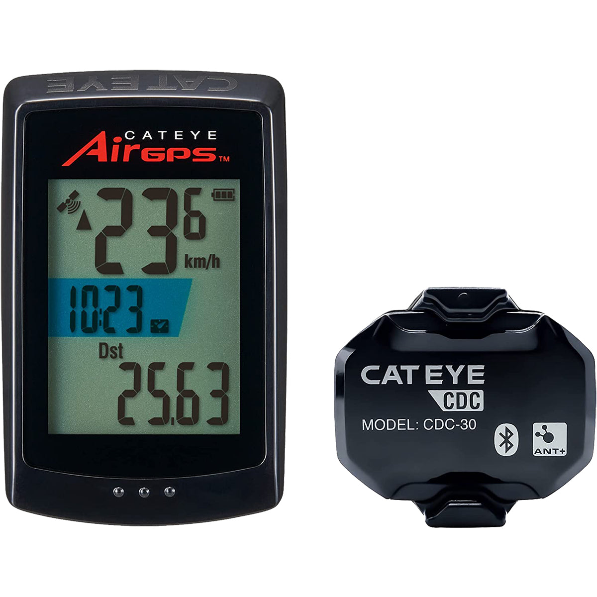 CatEye AirGPS Cycling Computer and CDC-30 Cadence Sensor - CC-GPS100/CDC-30 CatEye
