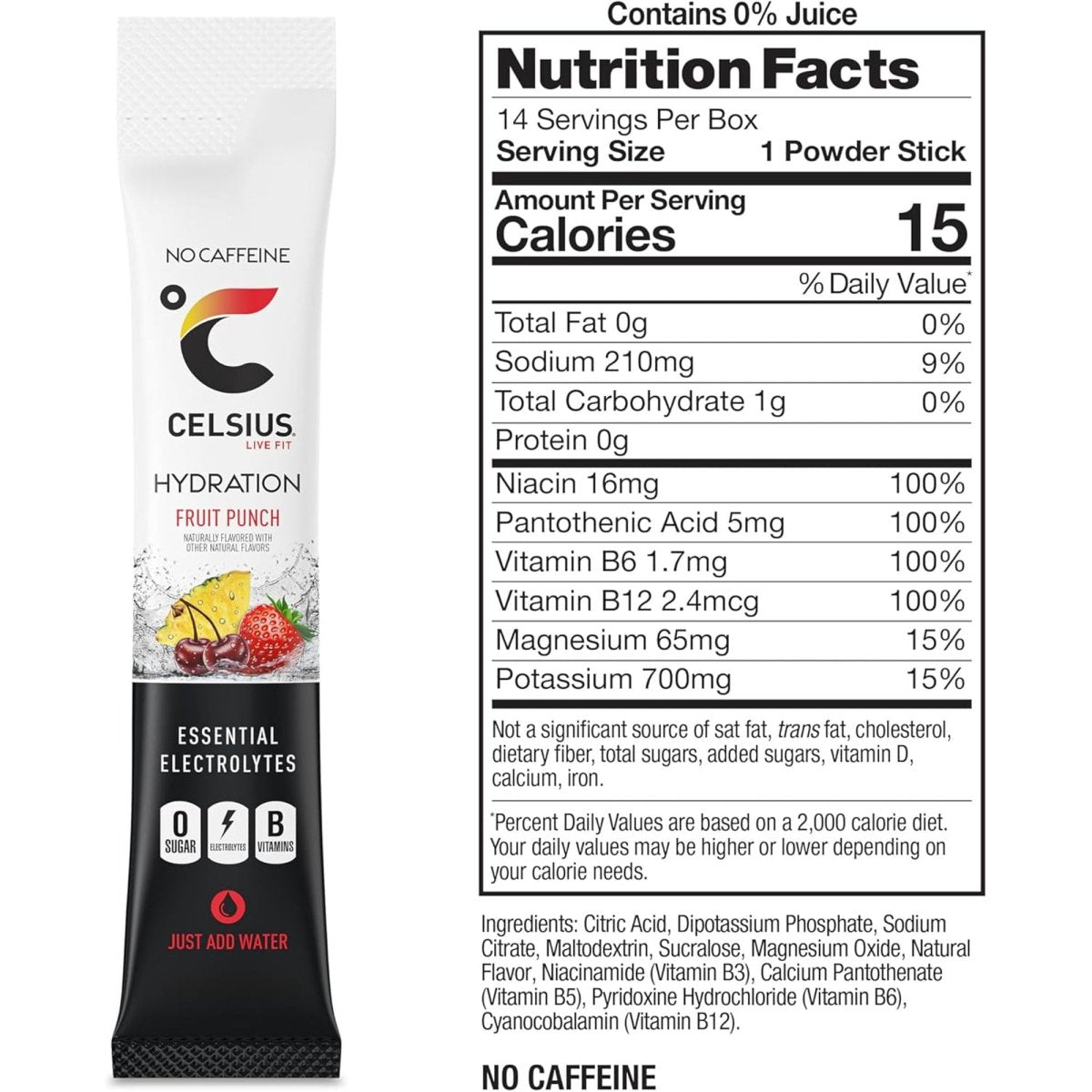 Celsius Hydration Sugar Free Electrolyte Drink Mix 2 Pack - Forza Sports