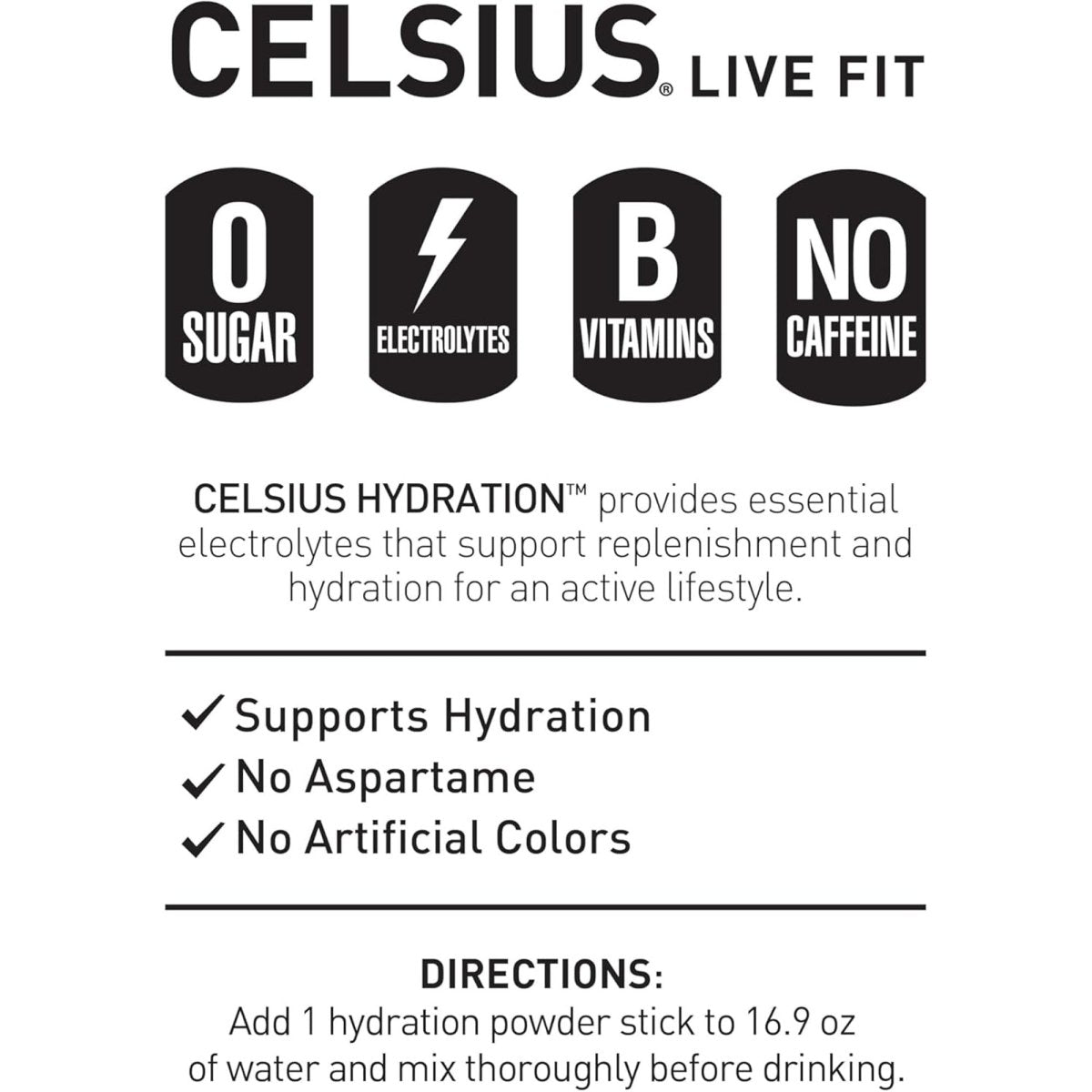 Celsius Hydration Sugar Free Electrolyte Drink Mix 2 Pack - Forza Sports